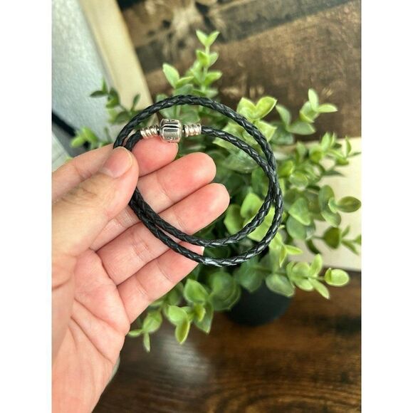 Pandora Black Double Wrap Leather Bracelet - Picture 4 of 4